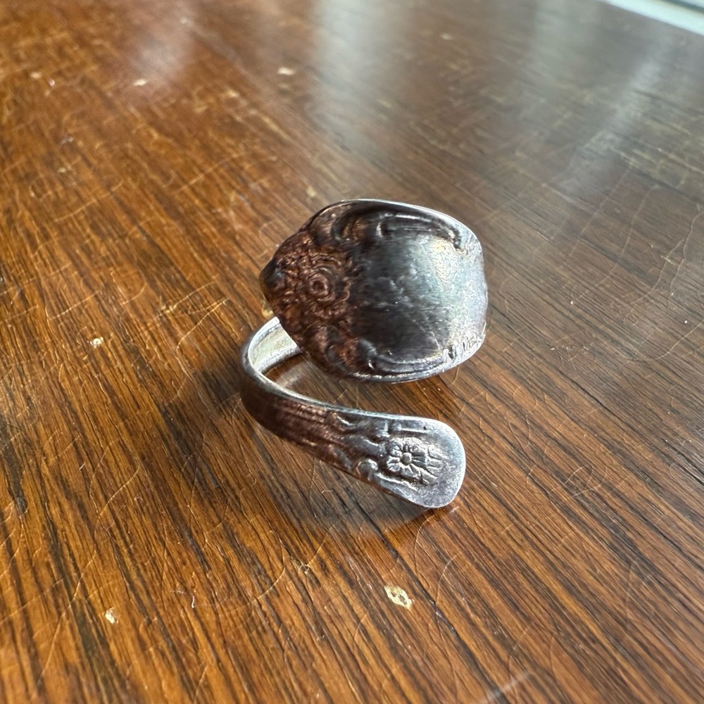 Oneida Korea Silverplate Spoon Band Wrap Ring